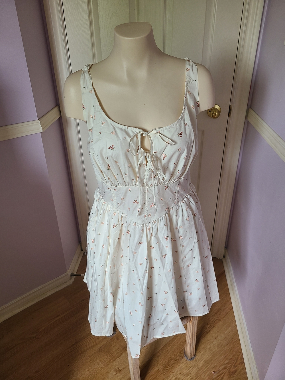 torrid Cream Floral Mini Dress